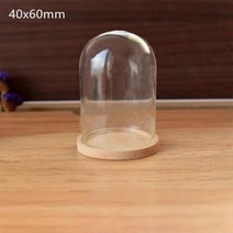 투명 돔 하우스 방갈로 글램핑 이글루 온실 클리어 돔 클로슈 커, 03 40x60mm wood base_01 5pcs