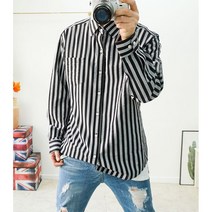 남자 데일리셔츠 스트라이프남방 정장셔츠 빅사이즈셔츠
