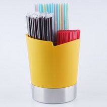 호파스 3구 빨대 스트로우 카페 디스펜서, 노랑, 1개