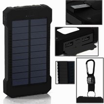 iMeshbean 태양 에너지 은행 휴대용 충전기 전화용 900000 mAh USB 외부, Black, Universal