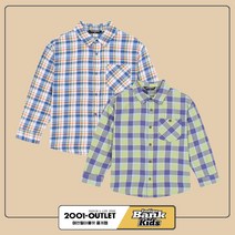 인디고키즈 NC10 오버핏 체크셔츠 (2Color) IKYC23S01