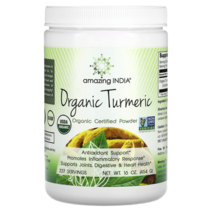 어메이징인디아 USDA Organic 튜메릭 강황 16온스 (454g), 1병