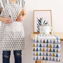 IW6F8F94 삼각형 패턴 디자인 북유럽 STYLE 행주치마 2종류 주방앞치마 린넨앞치, 영도매 삼각형컬러