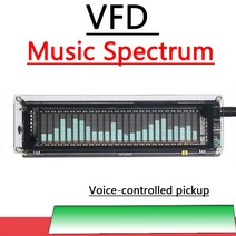 삼도상사 VFD 음악 스펙트럼 시계 디스플레이 레벨 표시기 리듬 분석기 오디오 조명 USB TYPE-C 5V 자동차, 한개옵션0
