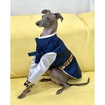 이탈리안 그레이하운드 한복 설 추석 명절 전통 소품, 자색-연노랑