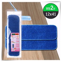 국산 제조 초극세사 밀대 물걸레 리필 패드 2P, 1