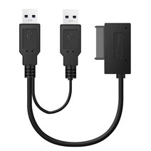 외장cd롬 디비디플레이어 리더기 USB 20미니 SATA II 7 6 13 핀 어댑터 변환기 외부 케이블 PC 노트북 CDDV, 한개옵션0
