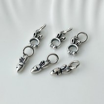 [DP3-080] 실버 펜던트 외고리 토끼&당근 팔찌 목걸이 만들기 DIY silver 925, 토끼