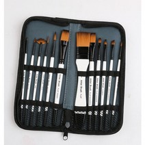 조르조네 아크릴붓 브러쉬 붓보관 붓케이스 10종 acrylic brushes set, 10pcs+케이스포함