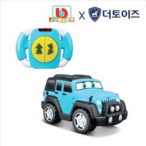비비주니어 지프 랭글러 언리미티드 전후진 무선조종 RC카, 블루 + 블랙