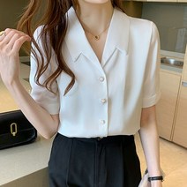 빠리맘 여성 여름 반팔 셔츠 남방 무지 직장 패션 캐주얼CK87