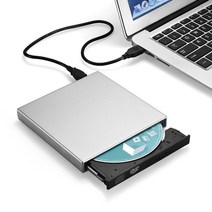 외장CD롬 ODD ROM 외장ODD 노트북CD 2.0 광학 드라이브 - 플레이어 노트북 컴퓨터 78 용 휴대용 외부 드라이브 레코더, 협력사, 실버 USB2.0
