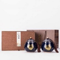 호화랑 중국 전통 수공예 보이차 다구 차도구 도자기 다기세트 차보관통 선물세트 일맥상승 찻잎통 gsg009, D 타입, 1개