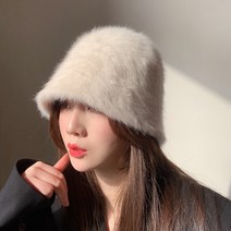 선빛 리테르 버킷햇 털 겨울 벙거지 부드러운 안감