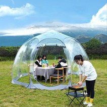 투명 텐트 원터치 정원 베란다 야외 텐트 비닐 텐트 대형 초대형, 베이지 8각 초대형, 6인이상3.5*3.5*2.3m, 베이지 6각 대형