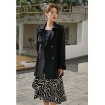 남자 트렌치코트 코디 롱코트 노치 전체 긴 소매 트렌치 솔리드 오피스 레이디 하이 웨스트 여성 코트 봄 여성용 женское пальто 15