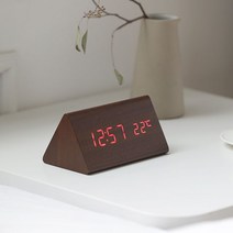 몬트 아이우드 LED 우드 탁상시계2size 2colors, 쿠팡 S사각 블랙 우드