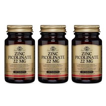 솔가 징크 zinc 아연 피콜리네이트 22mg 100정 X 3통