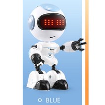 조종로봇 rc로봇 무선로봇 공룡로봇 JJRC-R8 미니 스마트 로봇 어린이 목소리 지능형 LED 눈 DIY 벡터 전투 로보 장난감 선물 Rc 완구, [05] R8 BLUE