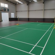 Beable 6.0mm 8.0mm 배드민턴 코트 플로어 매트 BWF 승인 커버링 라인 및 로고 롤링