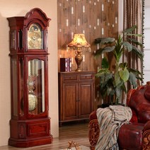 기업 회사 기념선물 대형 기계식 괘종시계 독일 무브먼트 Hermler 마호가니 앤틱 스타일 고급 인테리어, 14인치, 고슴도치 로즈우드 마호가니 헴러 옥타브 지퍼 집으