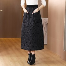 패딩치마 패딩 치마 겨울 스커트 롱 카운터 몰은 국제 유명 커팅 라벨 브랜드 블랙 다운 여성의 두꺼운 누비 이불 어머니 를 철회합니다