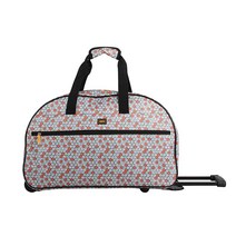Lucas 디자이너 휴대용 수하물 컬렉션 경량 패턴 55.9cm(22인치) 더플백 위켄더 오버나이트 데이지 화이트 액셀러레이터 50.8cm(20인치)