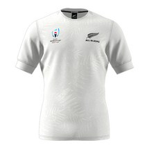 2019 월드컵 뉴질랜드 올 블랙팀 홈 및 어웨이 럭비 올리브 유니폼 NRL Rugby jerseys, 화이트 어웨이