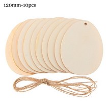 우드버닝 목공예 목공체험 목공공방 5-30cm 자연 원형 미완성 나무 조각 빈 플라크 단색 공예 웨딩 생일 크, 08 120mm-10pcs