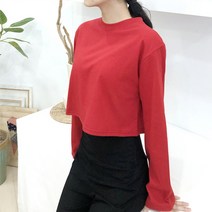 토마토마 베이직크롭티 긴팔 티셔츠