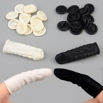 손가락 골무 15P 엄지 고무 장갑 핑거 캡 사무용, 색상, 흰색