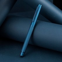 Hongdian신제품 다크 블루 포레스트 메탈 만년필 펜촉 EFF벤트 아름다운 나무 텍스처 뛰어난 필기감 비즈니스용 사무실 펜, Dark Blue--One Pen_Bent (Curve