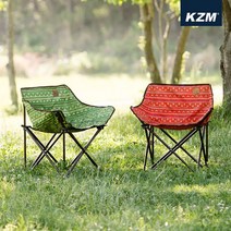 KZM 카즈미 390체어 1+1 K6T3C001/캠핑의자/접이식의자, 그린+레드