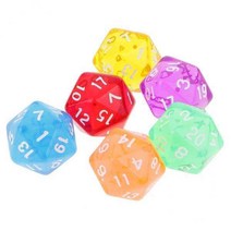 FCSHOP D & D RPG 게임을위한 2X 6pcs 여러 가지 빛깔의 다면체 주사위 D20 아크릴, 16mm, 혼합 색상
