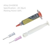 20g 신형 저온 주사기 Smd 솔더 페이스트 플럭스 납땜용 Led Sn42Bi58 수리 용접 페이스트 도구, 01 Sn4258_01 20g