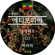 [커피생두]2023뉴크랍 에티오피아 예가체프 아리차 내추럴 G1 스페셜티 1KG, 1개
