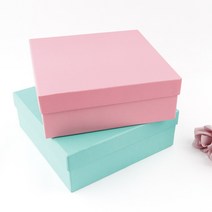 나성유통 두꺼운 선물상자 단색컬러엠보 소중대, 민트(소)