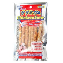 소형견용 치석제거 고급 우육피 강아지 닭고기껌 2개 푸들 말티즈 치아