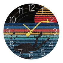 DIY 음소거 빈티지 레트로 스쿠버 다이빙 선물 레코드 나무 벽 시계 프리미엄 홈 인테리어 새로운 거실 Fun, 01 style_01 25x25cm