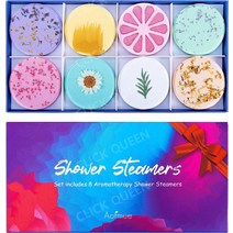Aofmee 아로마 샤워 폭탄 세트 - 휴식을 위한 천연 에센셜 오일이 포함된 8 Pcs 아로마테라피 선물 세트, 다채로운 8 조각