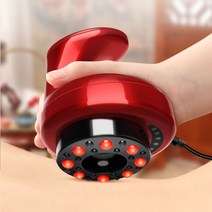 휴대용 미니 저주파 온열 석션기 전자 마사지기 부항기 가정용 전동부항기 자동 가정용, 제한된충전빨간색지능형디지털디스플레이+전체구성+