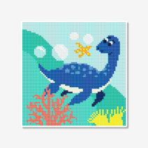 모모픽스 보석십자수 20x20cm 플레시오 사우루스 캔버스형 액자 캐릭터 유니콘 바다 공룡세트 고양이 반려견 동물 아이방 인테리어 큐빅 비즈 조카 어린이 선물 취미 집중력