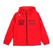 [데상트] 바람막이 JQS SM323SJK91-RED 스위스 스키팀 후드형 우븐자켓