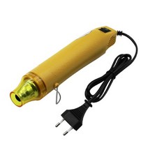 소형 열풍기 공예용 힛툴 핫툴 차량용 히팅건 뜨거운 공기 총 열 열 총 휴대용 열 수축 필름 엠보싱 전력 도구 플러그 뜨거운 공기 총, 나는 플러그, 노란색, 2.US plug - yellow