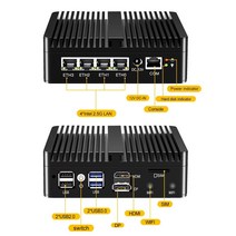 미니PC 게이밍 미니컴퓨터 고성능 산업용 팬리스, N5100 i225-V B3, 미국, RAM 없음 저장 공간 없음