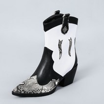 해외직구 웨스턴 마녀 오버 앵클부츠 스네이크 하이힐 구두 2종 by the shoes on