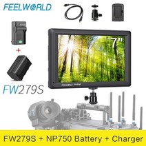필월드 Feelworld fw279s 7 인치 2200nit 일광 볼 수 있는 3g-sdi hdmi on 카메라 dslr 필드 모니터 4k hdmi 1920x1200 + 배터리, fw279s 키트