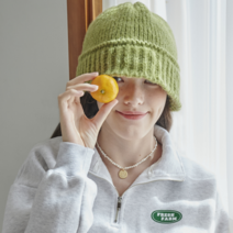 샐러드볼즈 SYMBOL KNIT BUCKET HAT GREEN