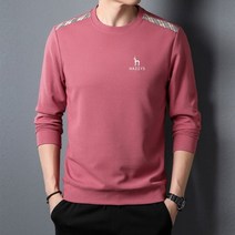 골프티셔츠 골프셔츠 HAZZYS-캐주얼 다목적 골프 후드 남성용 패션 라운드 넥 와플 한국 버전 스포츠 의류, 엘, 분홍색
