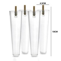 아크릴 테이블 투명 연단 강단 교회 강단 4pcs 가구 다리 교체 소파 피트 하드웨어 유리 좌탁, 4pcs-10cm